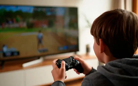 Мальчик играет